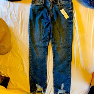 American Blue , just USA jeans Manio park mid rise fray hem skinny jean size 14
